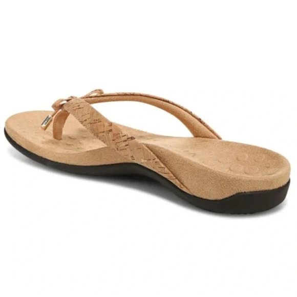 NWOT Vionic Bella Toe Post Sandals - Gold Cork - Picture 2 of 7